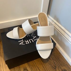 White sandals